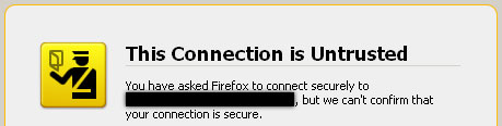 Firefox und ein nicht vertrauenswürdiges Zertifikat
