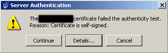 Ungültiges Zertifikat im Instant Message-Client Psi